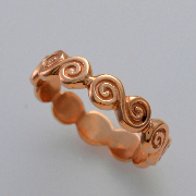 pacific treasures   R358  CELTIC SPIRALS  IN ROSE GOLD-92